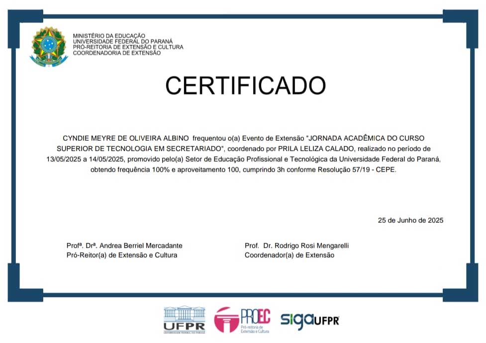 certificado- Jornada Academica do Curso - frente